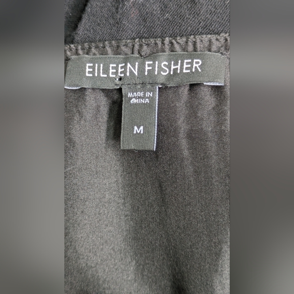Eileen Fisher 100% Silk, Lined, Tiered Black Ruffle Skirt Size Medium - Picture 5 of 9